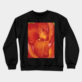 Canna Red and Orange by GeorgiaO'Keeffe Crewneck Sweatshirt